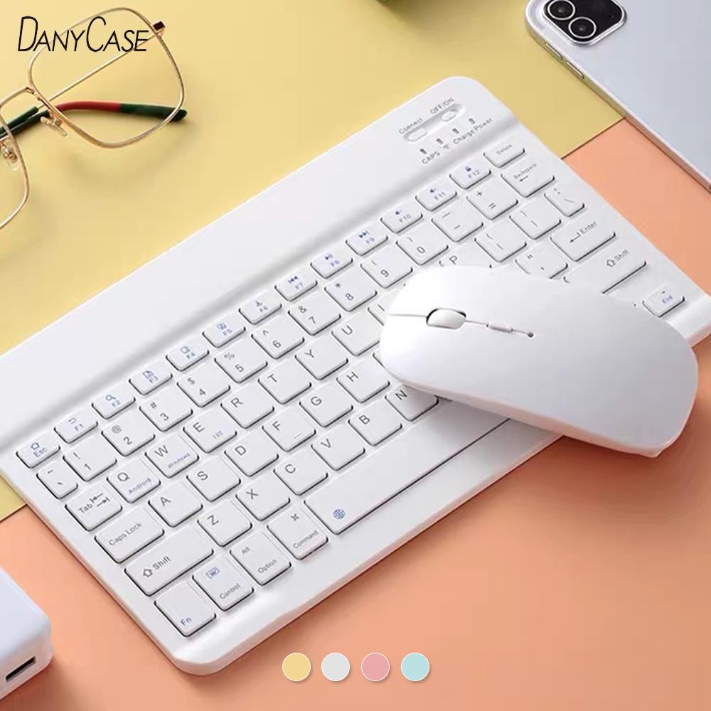 Mini Không Dây Bàn Phím Bluetooth Dùng Cho Máy Tính Bảng iPad iPhone Cao Su Keycaps Sạc Bàn Phím Dành Cho Điện Thoại Thông Minh Android IOS Windows