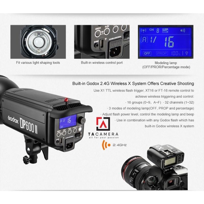 Đèn flash studio Godox DP600II - Hàng Chính Hãng