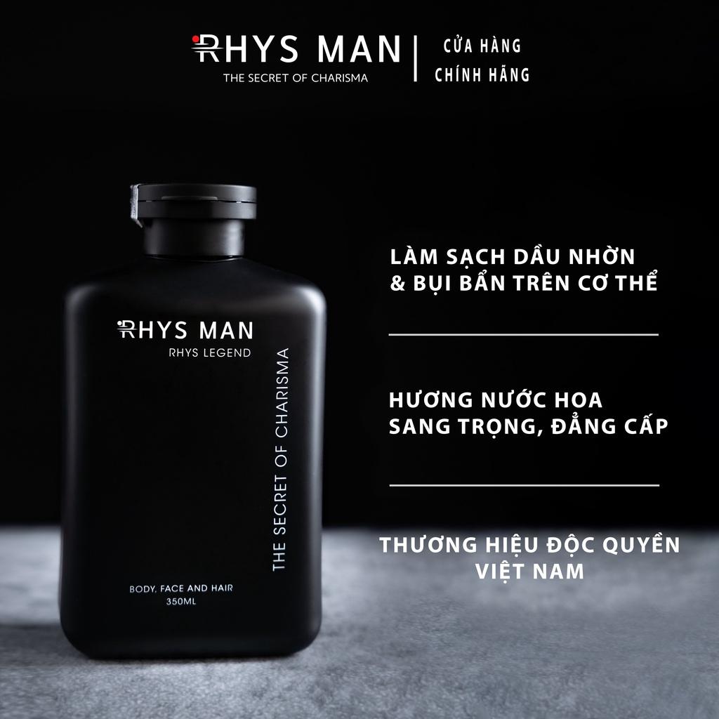 Combo Sữa rửa mặt nam & Sữa tắm gội nam 3 in 1 & Nước hoa nam RHYS MAN - Hàng chính hãng