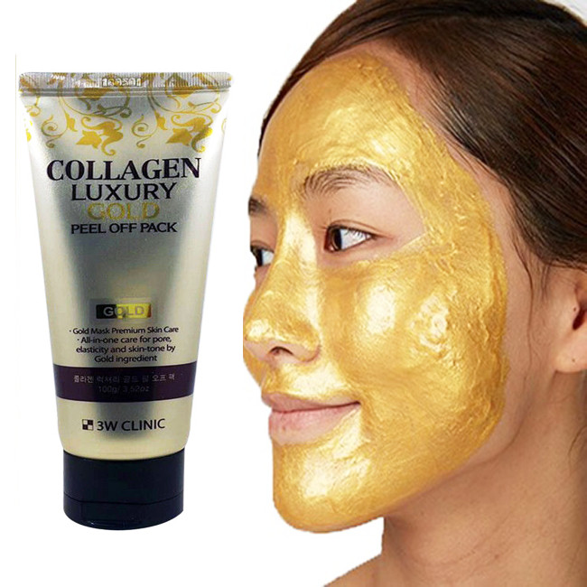 Mặt Nạ Vàng Chống Lão Hóa và Làm Trắng 3W Clinic Collagen Luxury Gold Peel Off Pack 100g - Hàn Quốc Chính Hãng