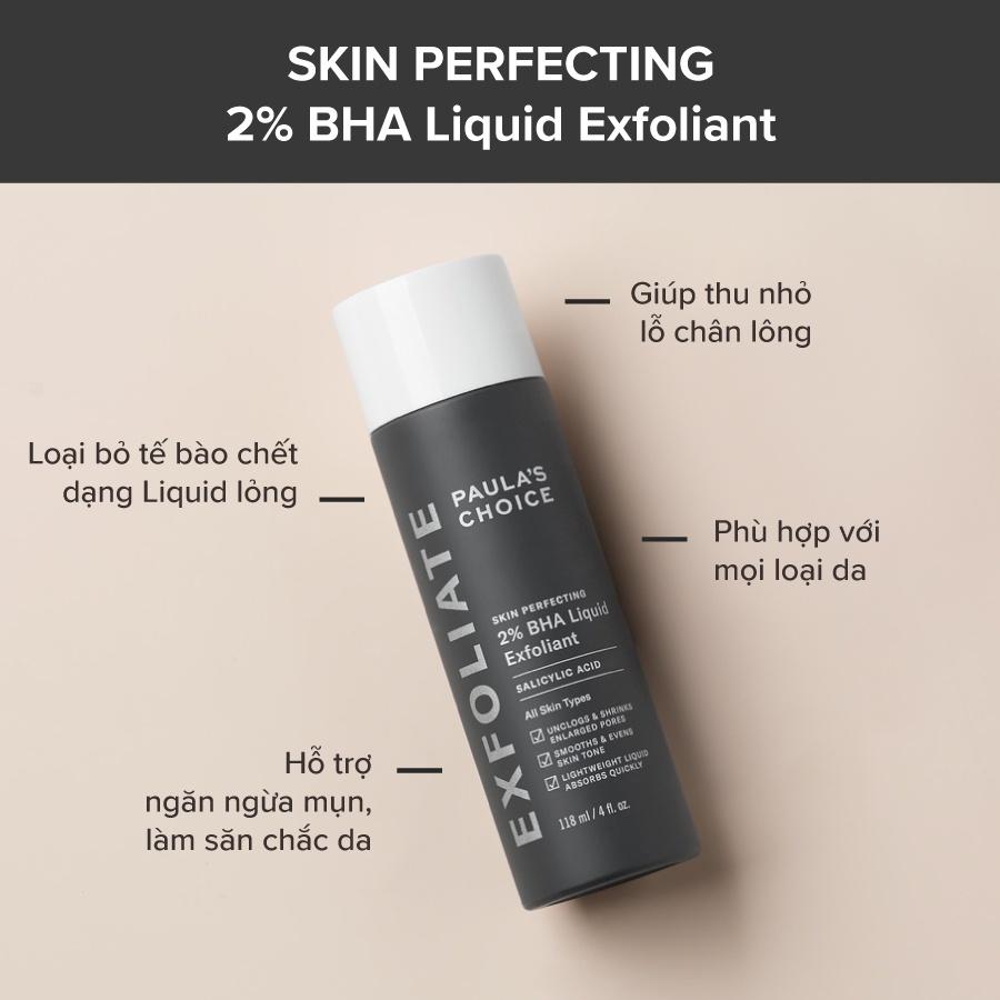 Tẩy Tế Bào Da Chết Paula's Choice Skin Perfecting 2% BHA Liquid Exfoliant Se Lỗ Chân Lông