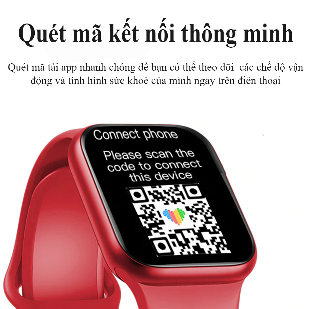 VINETTEAM Đồng hồ thông minh chống nước SMART WATCH I12 Series 6 Kết nối bluetooth Chống Nước IP67 Nghe Gọi Za.lo Theo Dõi Sức Khỏe  có tiếng việt - Hàng chính hãng