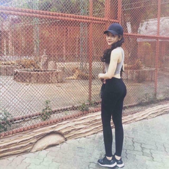 Quần legging nữ nâng mông chất umi cao cấp QD07
