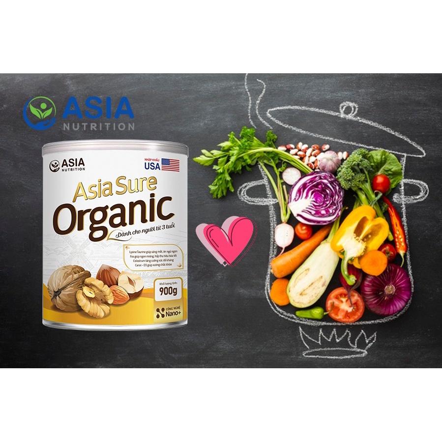 Combo 2 lon sữa hạt Asia Sure Organic 400g thương hiệu ASIA NUTRITION tác dụng phục hồi sức khỏe tăng sức đề kháng