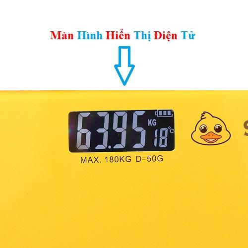 Cân Sức Khoẻ Điện Tử G Duck Vịt Vàng Màn Hình Led Siêu Dễ Thương Trọng Lượng 180Kg