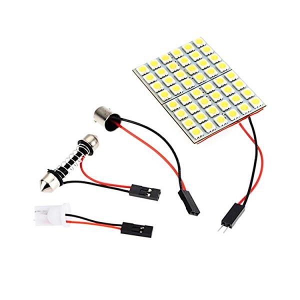 White   Panel   Light   48   SMD   5050   LED   Interior   Bulb   T10   BA9S