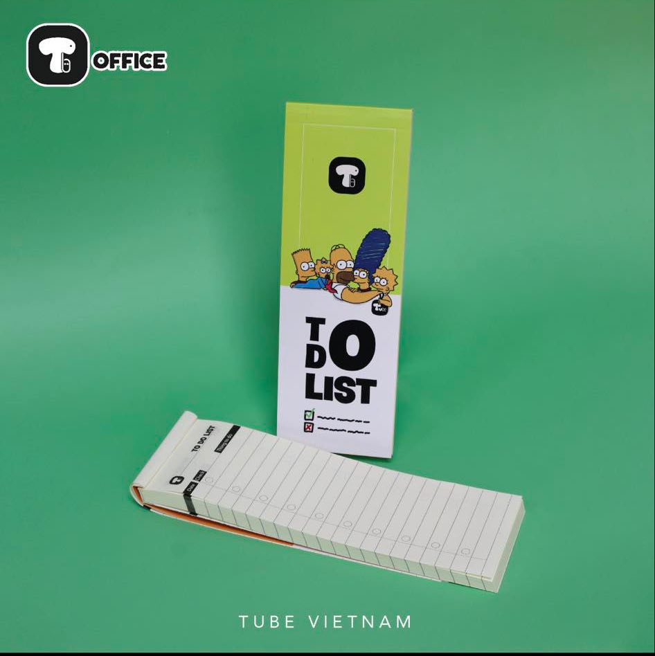 Sổ Tay Nhắc Việc Tube To Do List - Simpson - Sổ tay ghi chép, ghi nhớ hằng ngày