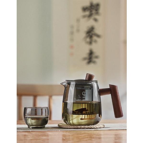 Bộ Ấm Trà 4 ly Thủy Tinh borosilicat Tea Ceremony Pot cao cấp