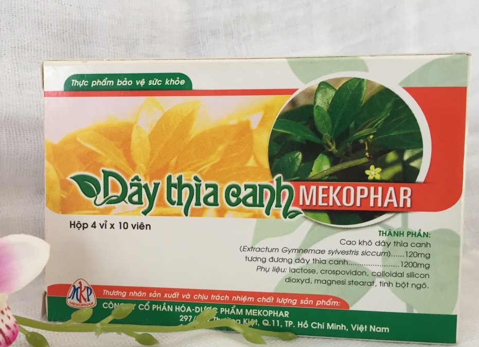 Viên Dây Thìa Canh Mekophar Giảm và ổn định ĐƯỜNG HUYẾT - Hộp 40 viên - MKPDAYTHIACANH