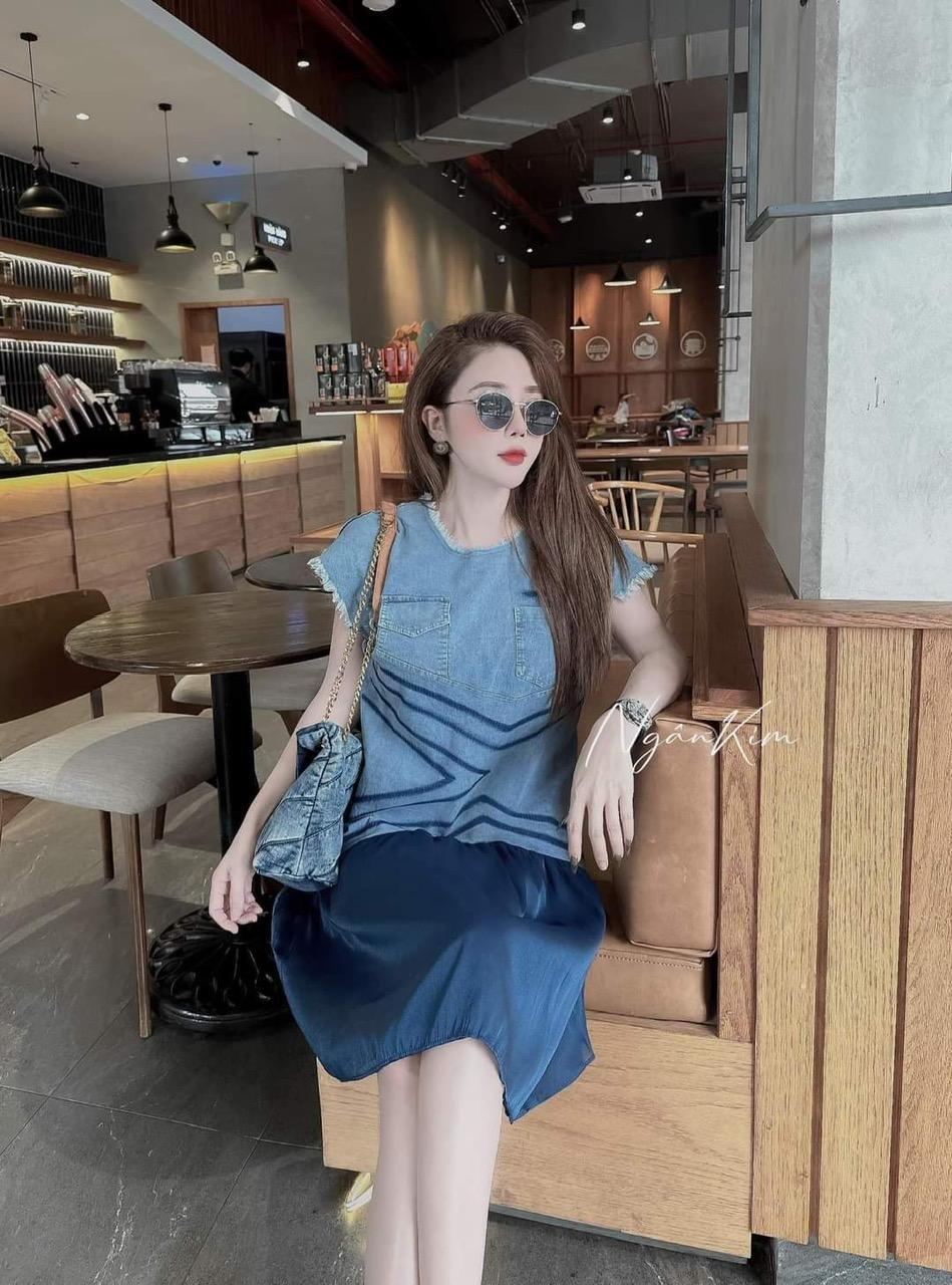 VÁY ĐI CHƠI, VÁY BABYDOLL, VÁY JEAN GIẶT PHA TƠ SIÊU HOT