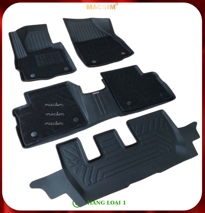 Hình ảnh Thảm lót sàn ô tô 2 lớp cao cấp dành cho xe Mitsubishi Xpander (sd) nhãn hiệu Macsim chất liệu TPE màu đen
