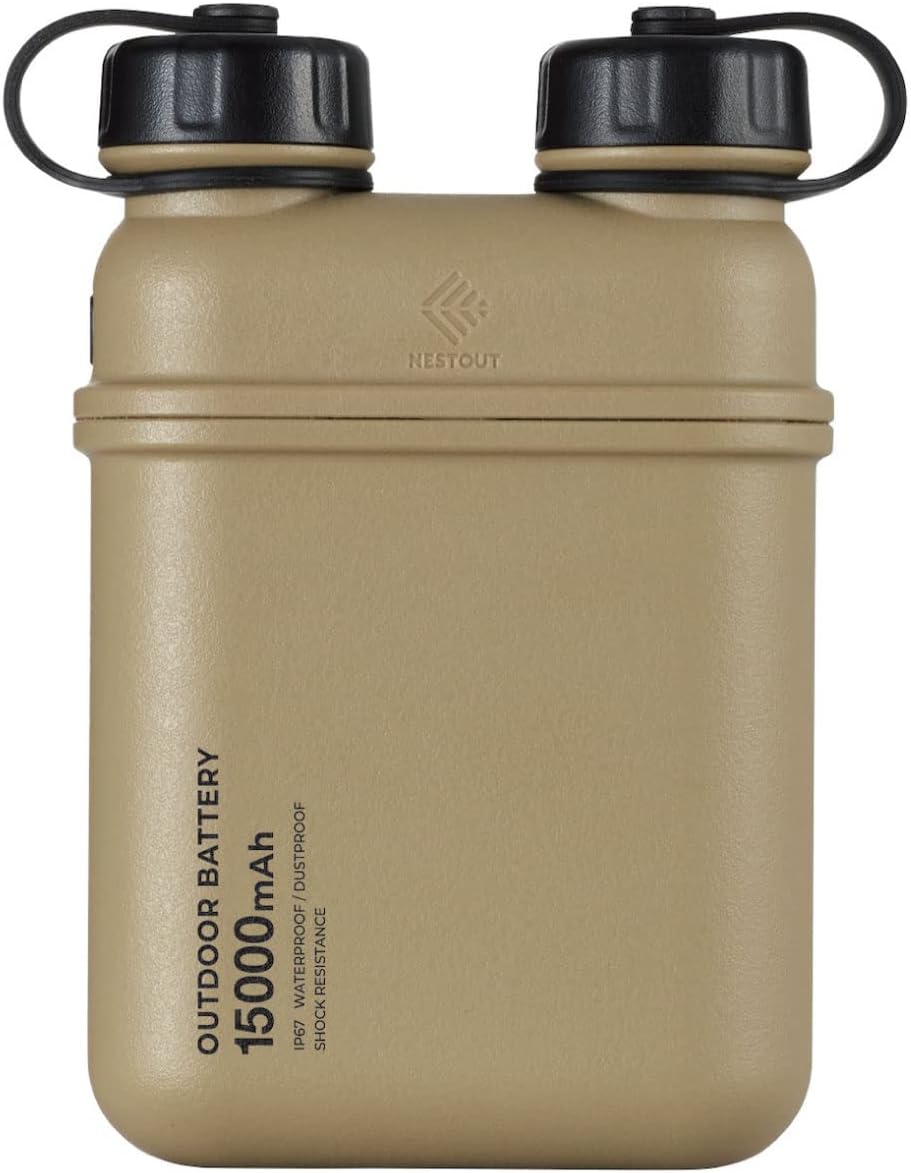 COMBO Pin Dự Phòng 15000 mAh Và Đèn LED Dã Ngoại 12W NESTOUT