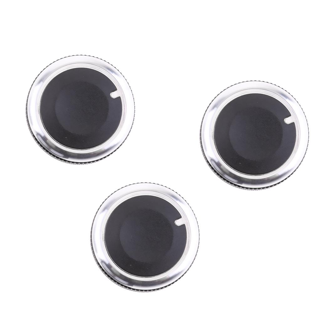 3 Pieces Air Conditioning Heat Control Switch Knobs Aluminum for Ford Focus