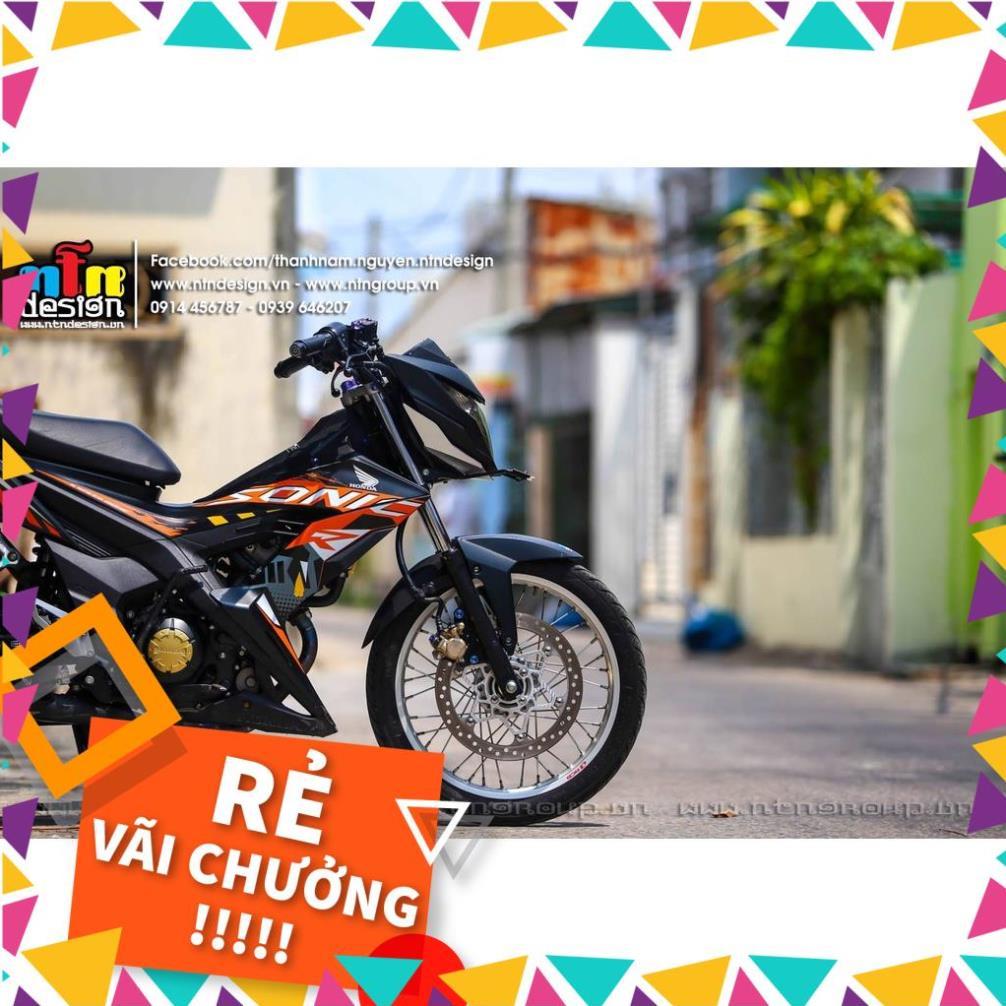 Tem Rời Sonic Mẫu Cam Đen Trắng