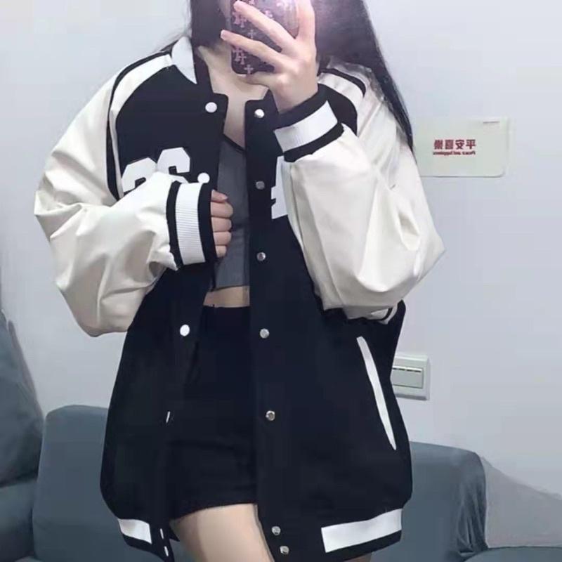 Áo khoác bomber độn bóng chày Nhật Bản polyester nhật mới mùa thu và mùa đông retro áo