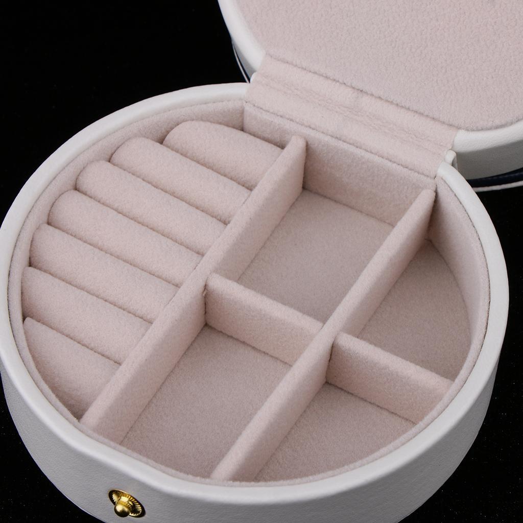 Multi-layer PU Leather Portable Jewelry Storage Display Case Box