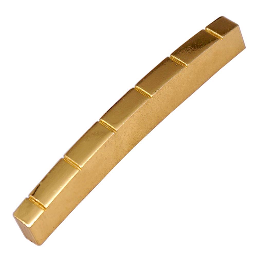 42mm Slotted Brass Nut DIY for ST TL Electric Guitar Replacement Part, Gold