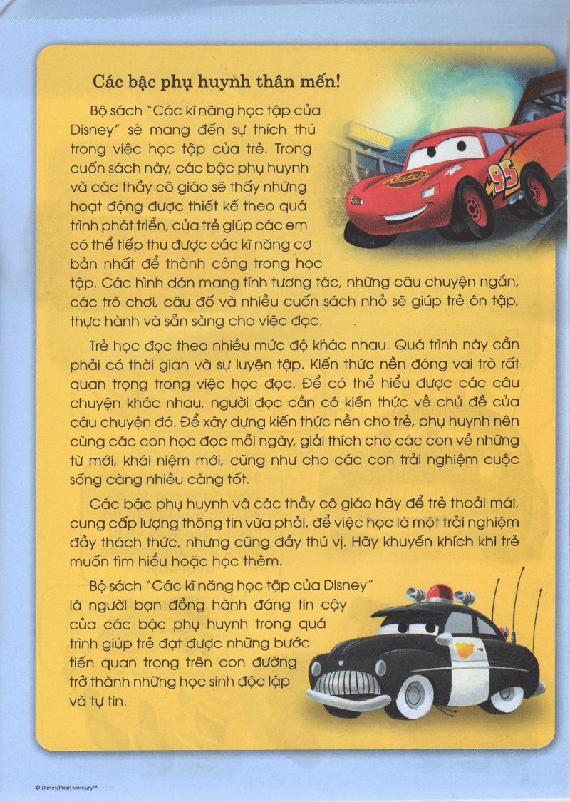 Các Kĩ Năng Học Tập Của Disney - Cùng Học Đọc Và Đọc Hiểu Tập 1 (5-6 Tuổi)