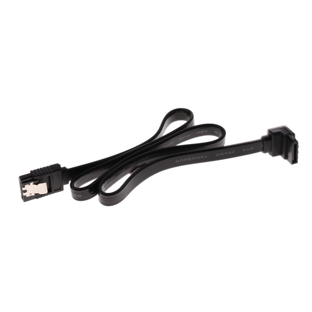 SATA3.0 III Cable 90° 6Gbps Straight To Right HDD SSD Data Cable 50cm Cord