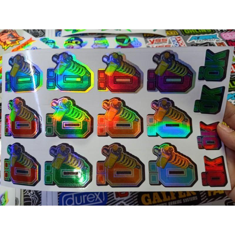 Logo ticker crom 7 màu set 2 miếng