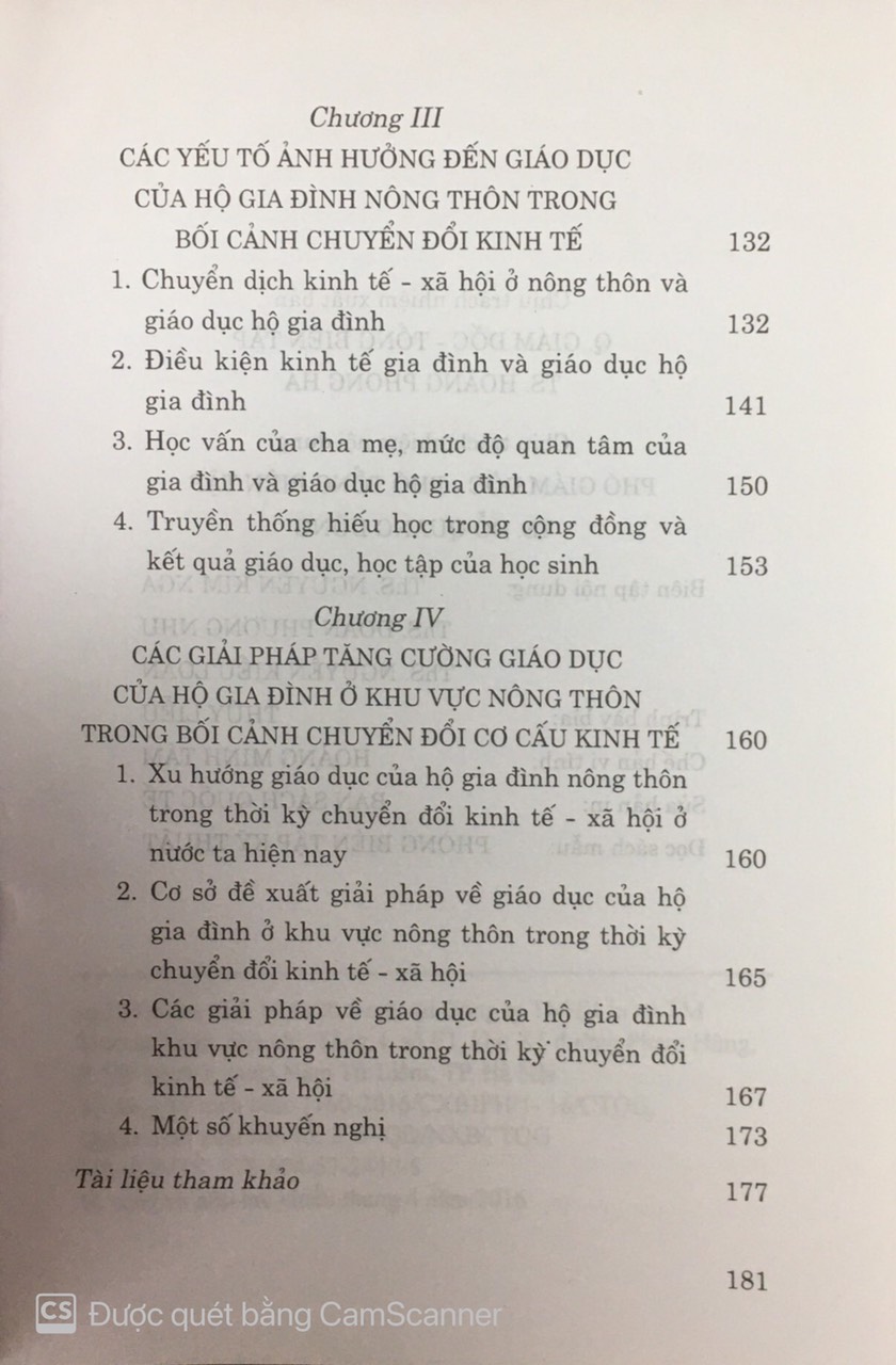 Giáo dục của các hộ gia đình nông thôn  hiện nay  - Thực trạng và giải pháp