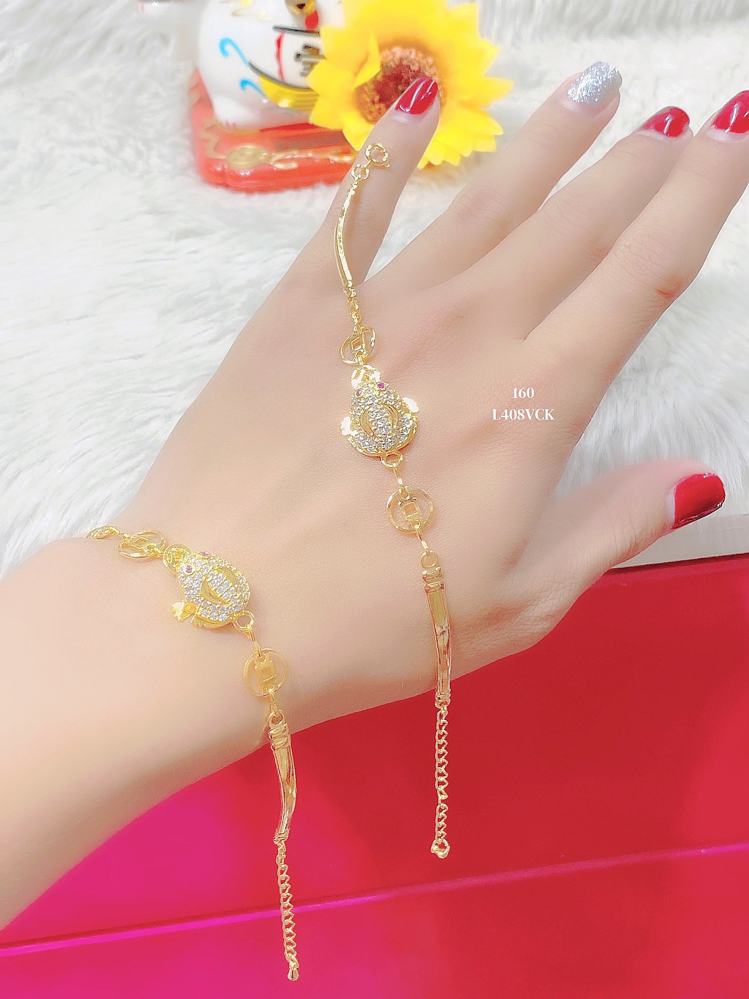 Bộ trang sức mạ vàng 18k