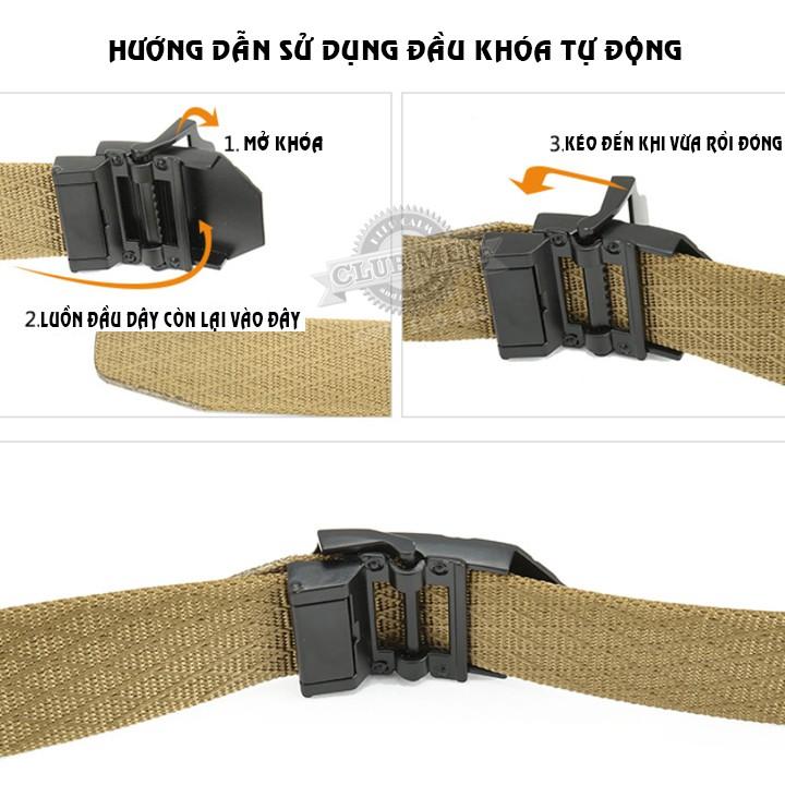 Thắt lưng nam canvas vải bố siêu bền, cực nhẹ, bảo hành 24 tháng