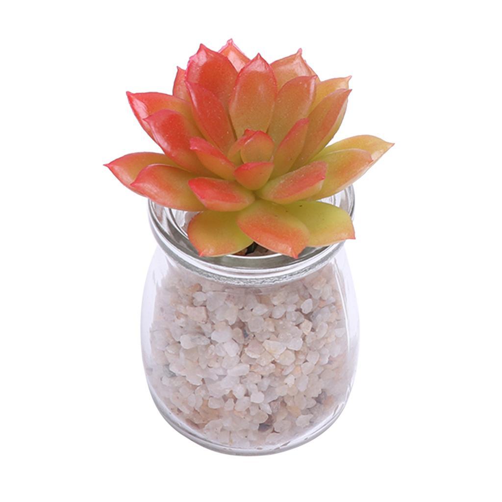 Artificial Succulent Plant Mini Potted Plants Office Home Hotel Decor
