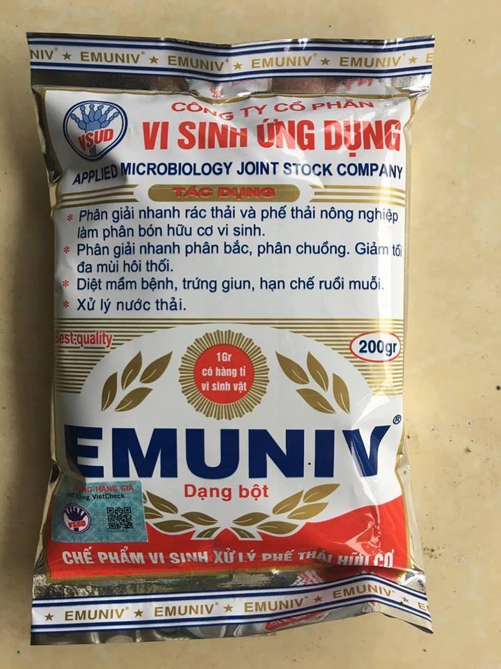 Combo 5 gói Chế phẩm vi sinh xử lý chế phẩm hữu cơ EM 200gr