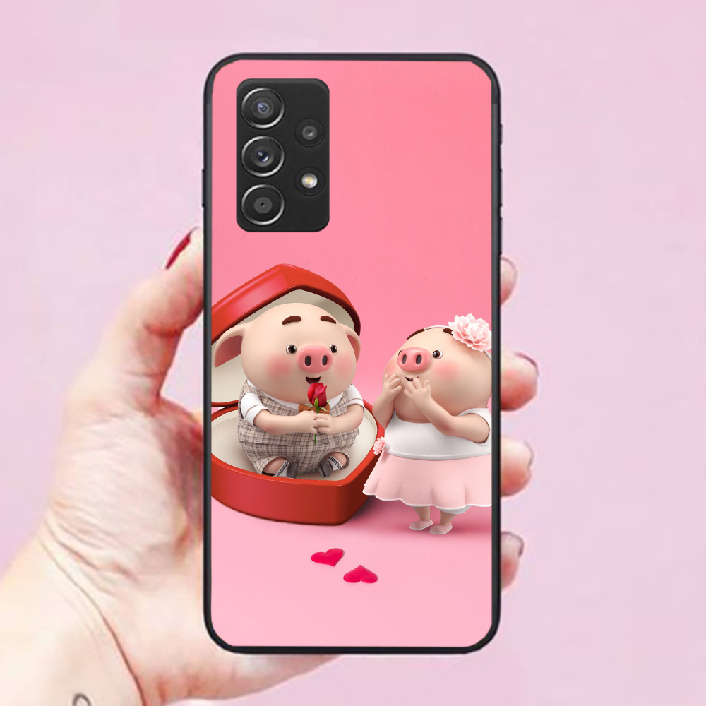 Ốp lưng dành cho điện thoại Samsung Galaxy A52-5G Hình Heo Hồng Cute