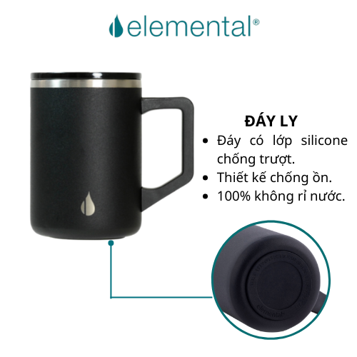 Cốc giữ nhiệt Elemental Summit 470ml màu đen, giữ nhiệt vượt trội, an toàn sức khỏe