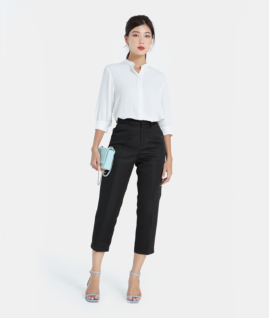 Quần Tây Lụa Thời Trang Nữ HNOSS Ống Đứng HNQDA018
