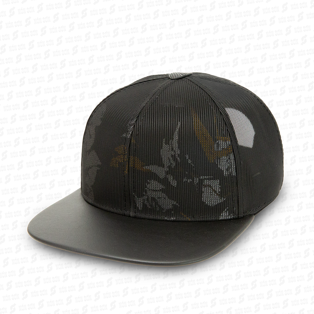 Mũ snapback hiphop NÓN SƠN hoa văn ngẫu nhiên MC210AK-ĐN6HV