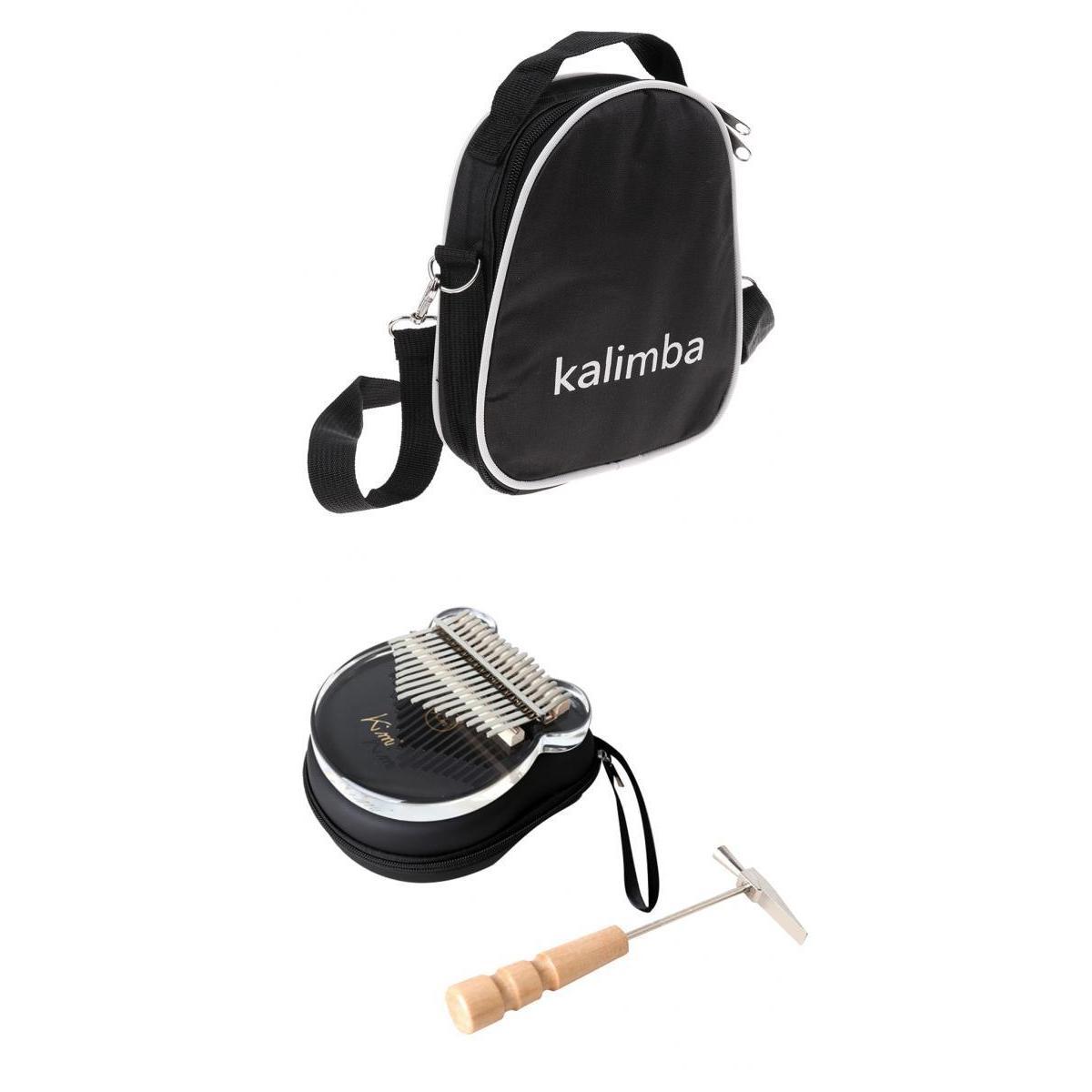 17 Keys  Board Clear Acrylic Thumb Piano Mbira with Storage Bag
