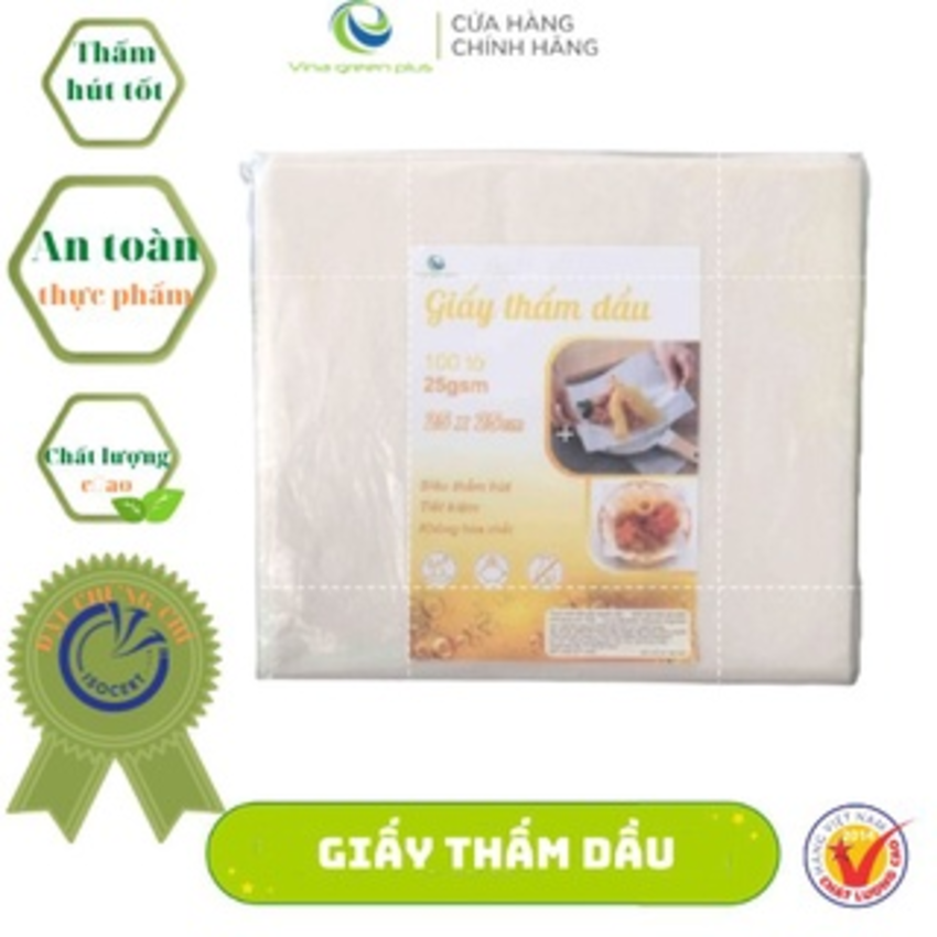 Giấy thấm dầu thực phẩm  - Dày 15x20cm 100 tờ