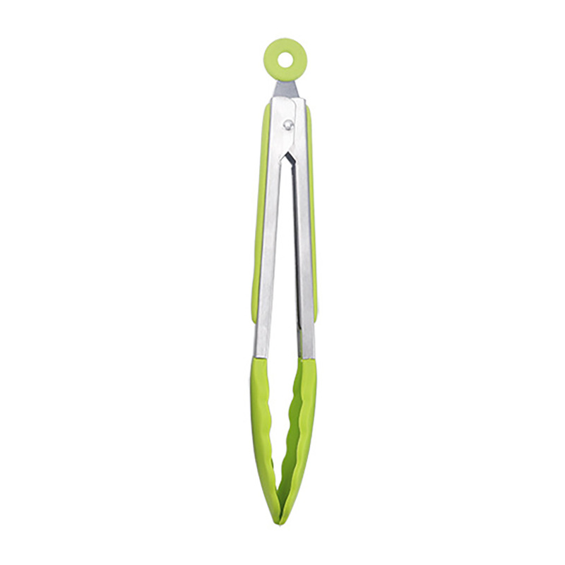 Kẹp Gắp Thức Ăn Chống Dính Tay Cầm Thép Không Gỉ Đầu Silicon Dễ Sử Dụng Dài 27.5cm