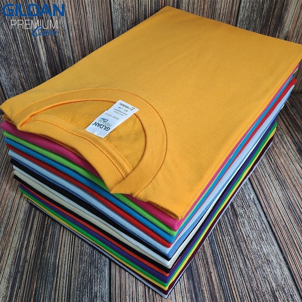 Áo thun trơn Unisex Gildan 76000 Premium, 100% US Cotton, Full Color 36 màu, Nhập khẩu Chính Hãng