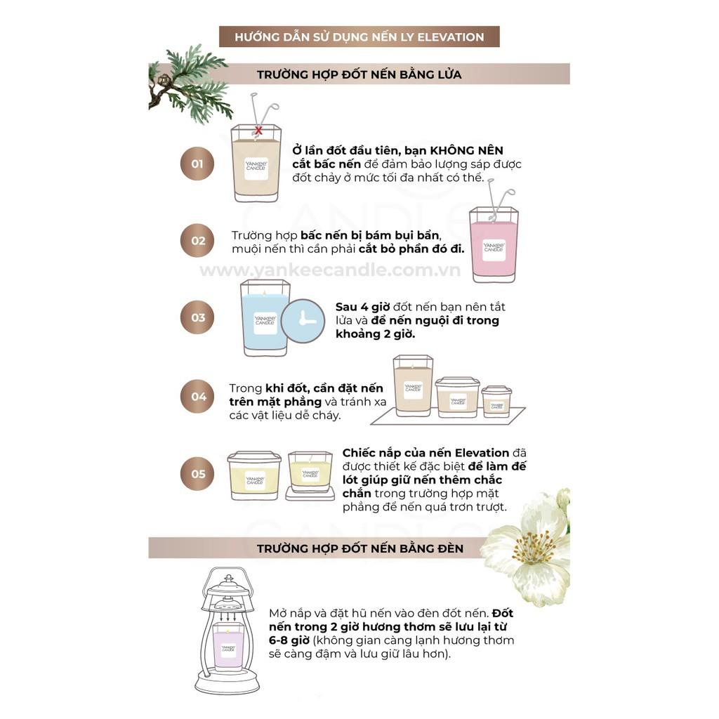 Nến ly vuông Elevation Yankee Candle size M - Shore Breeze