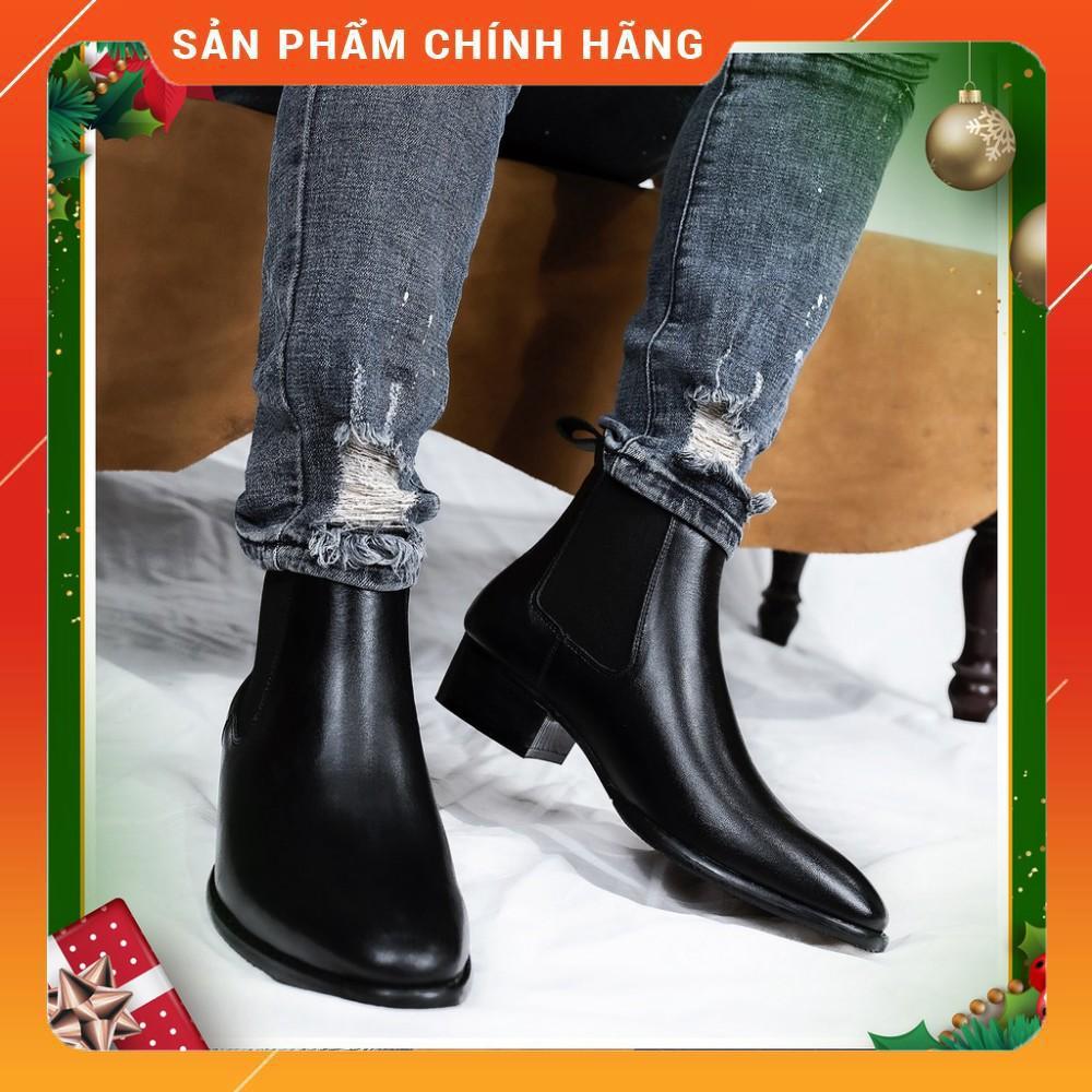 Giày Chelsea Boot Da Bò Thật HT.NEO Cổ Cao Thời Trang DN25