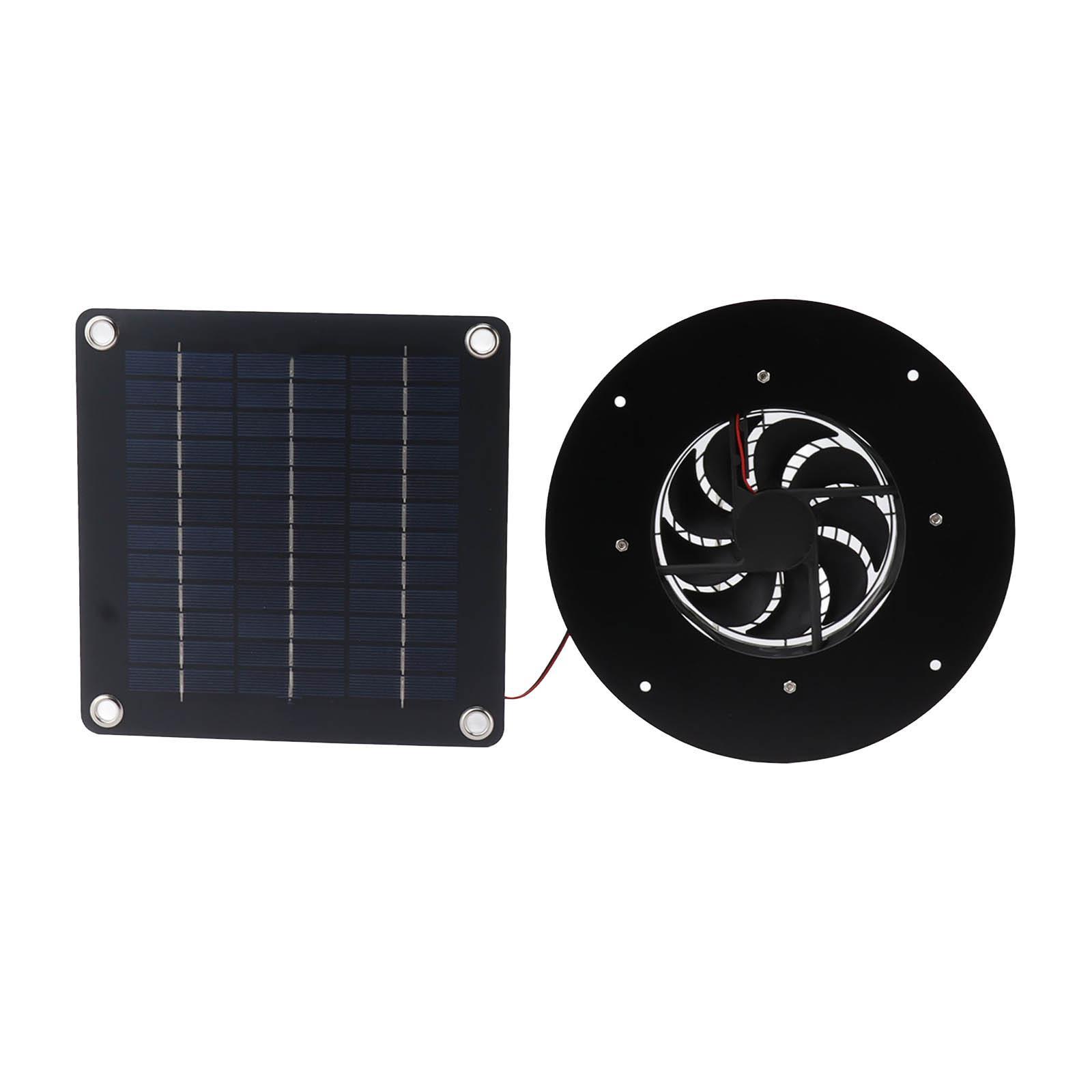 Solar Panel Fan Weatherproof 12V Ventilator for Hen House Outdoor Camping