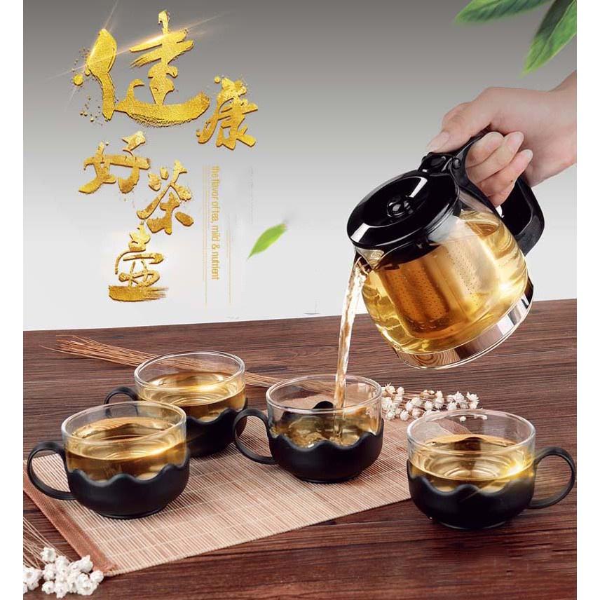 BÌNH LỌC TRÀ KÈM 4 LY THỦY TINH