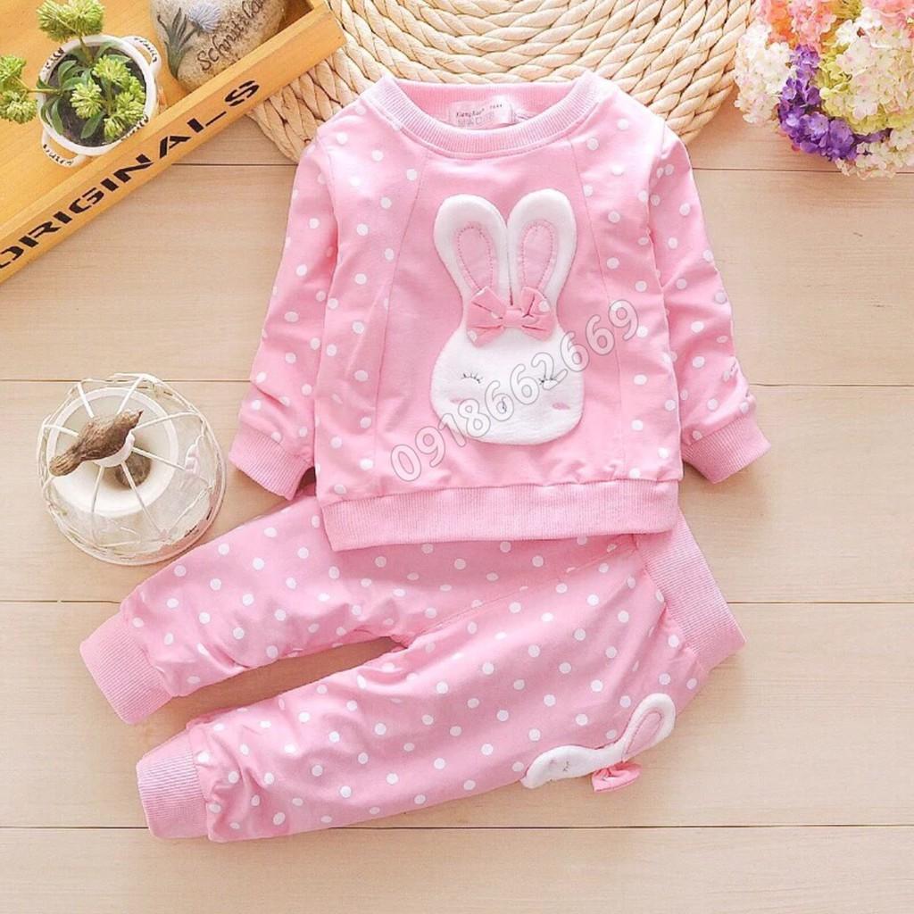 Bộ dài bé gái vải da cá loại 1 size 7-21kg