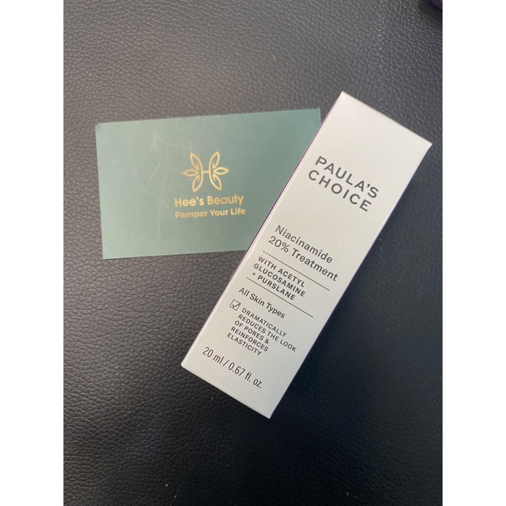 Tinh chất se khít lỗ chân lông tối ưu Paula's Choice Clinical Niacinamide 20% Treatment 20ml