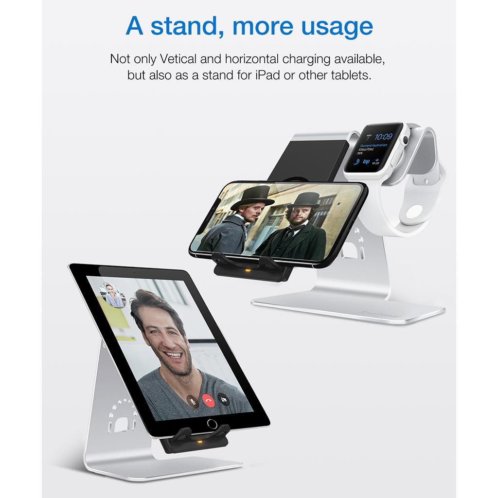 2in1 Phone Charging Station Wireless Fast Charger+Bracket for iWatch