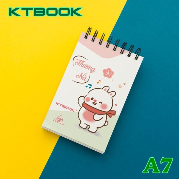 Số tay lò xo bìa cứng KTBOOK 200 trang size A7