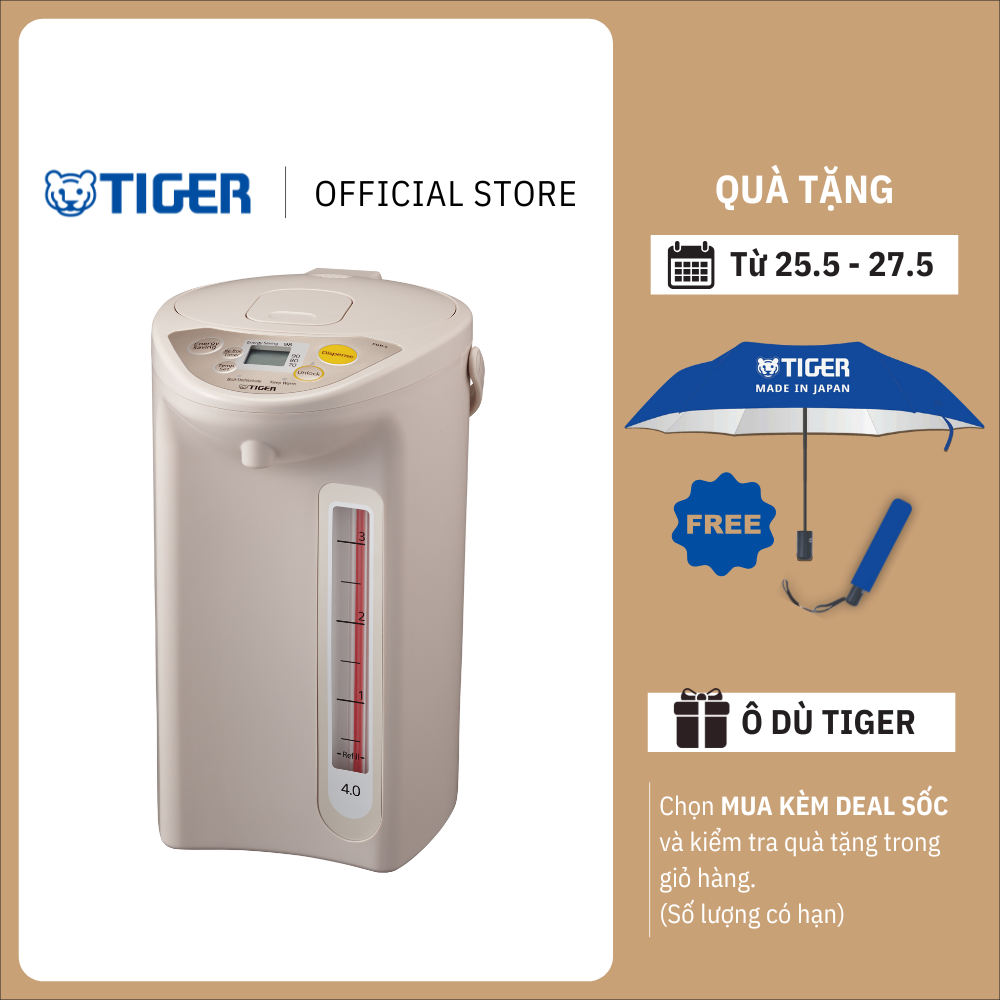 Bình Thủy Điện TIGER PDR-S40W - Hàng Chính Hãng