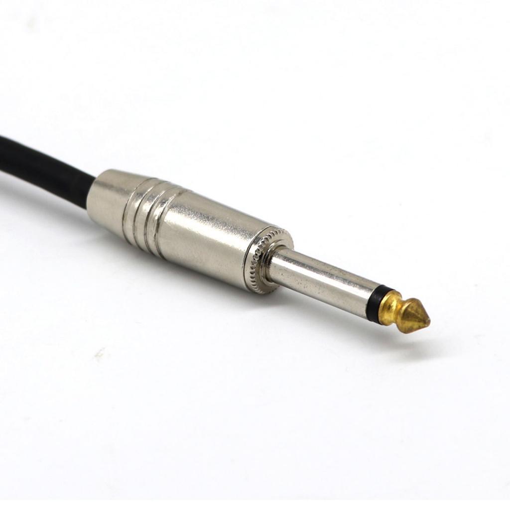 2x 6.35mm Mono Plug Male to Dual 1/4" 6.35mm Jack Female Splitter Cable 0.2m