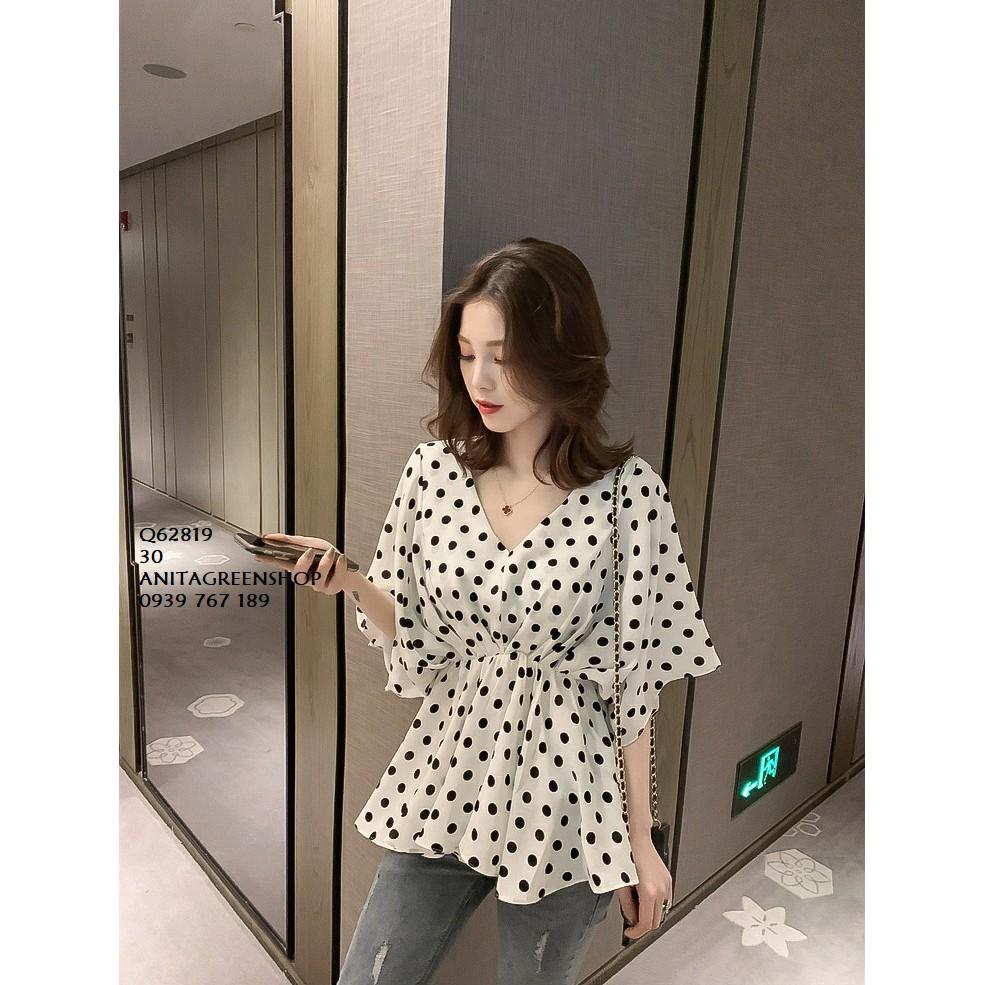 ÁO CHẤM BI TAY LỠ Q62819