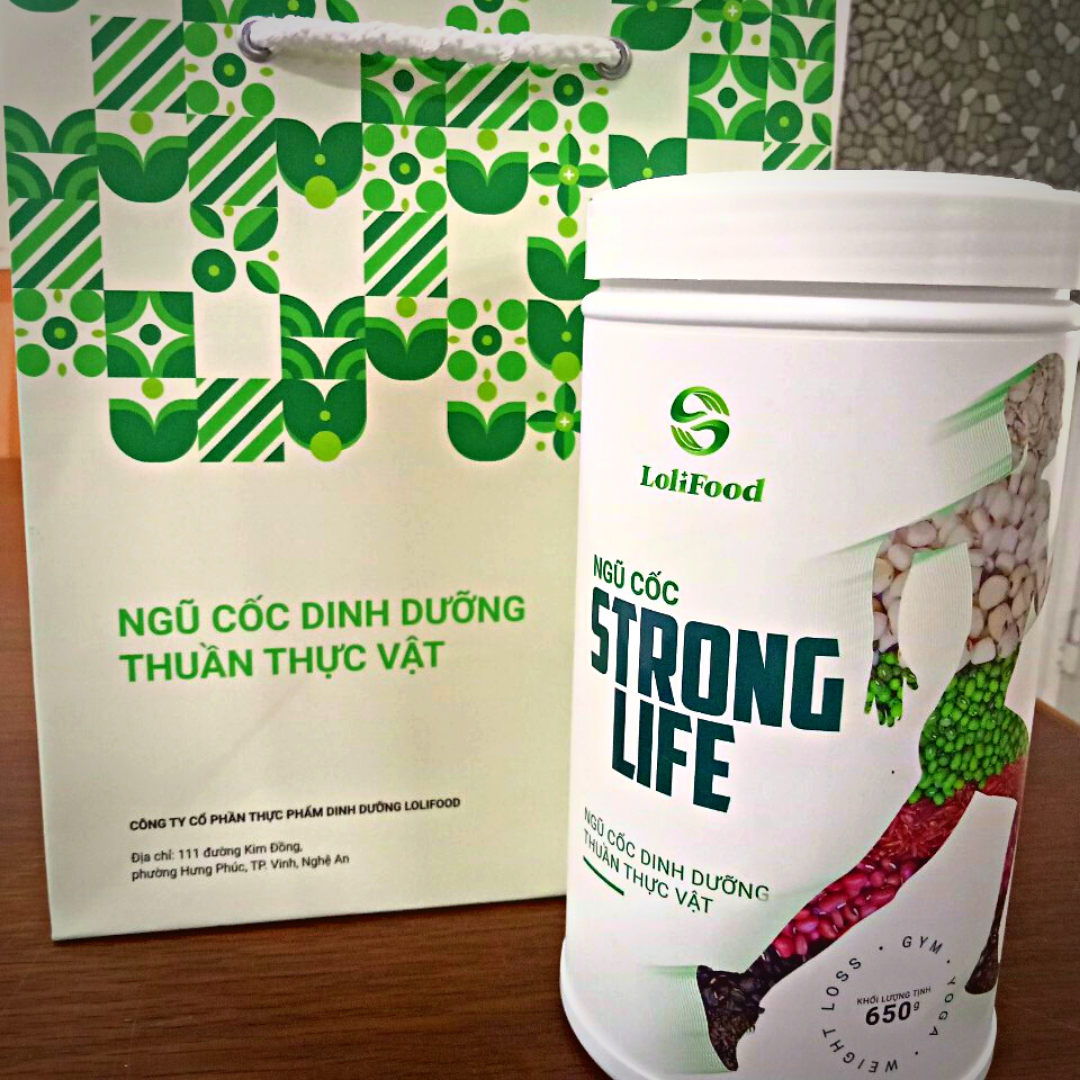 Ngũ cốc dinh dưỡng Strong Life hộp 650gr - Ngũ cốc thuần thực vật phù hợp với người chơi thể thao