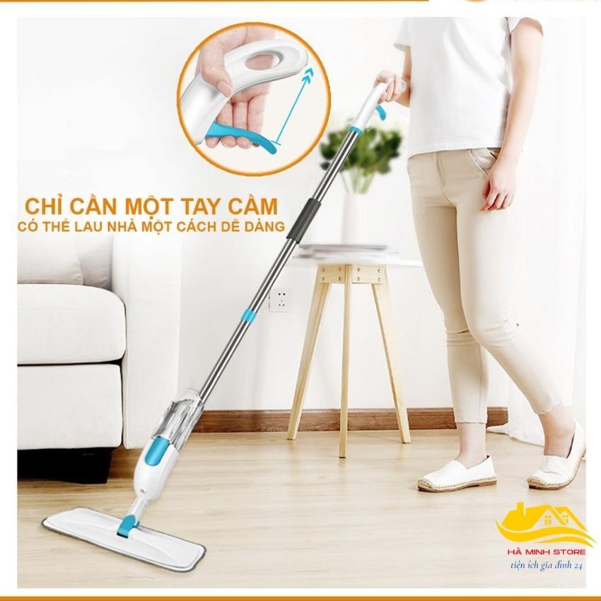 Cây lau nhà phun sương thông minh đa năng 2 trong 1 xoay 360 độ tiện ích chôi lau nhà phun sương hà minh store
